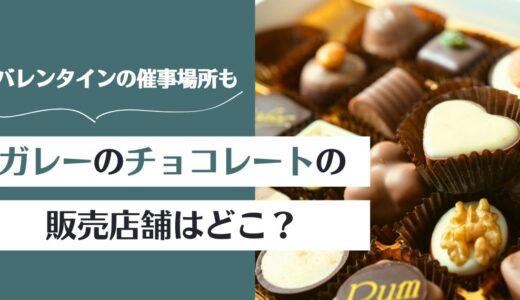 【2026年最新】ガレーのチョコレートの販売店舗はどこ？催事場所まとめ